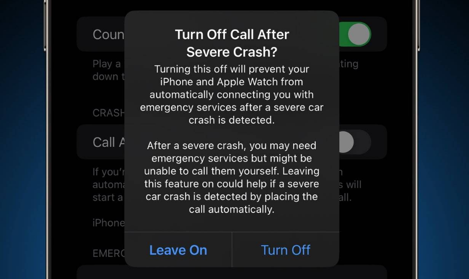 那曲苹果14维修分享 iPhone 14 和 Apple Watch 上关闭崩溃检测 